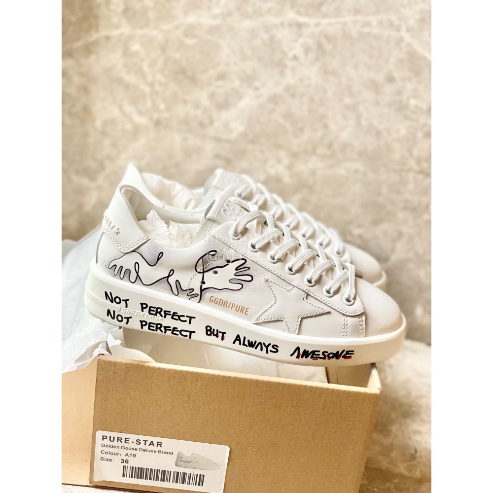 Golden Goose Summer Soft Calf Printed Casual Shoes For Women 