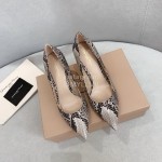 Gianvito Rossi Fashion Embossed Leather Pointed High Heels For Women
