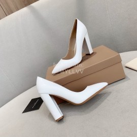 Gianvito Rossi Fashion Embossed Leather Pointed High Heels For Women White