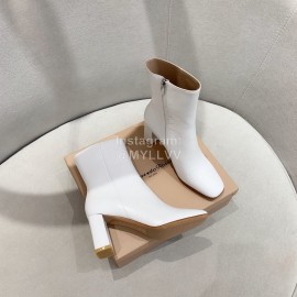 Gianvito Rossi Fashion Sheepskin High Heel Short Boots For Women White