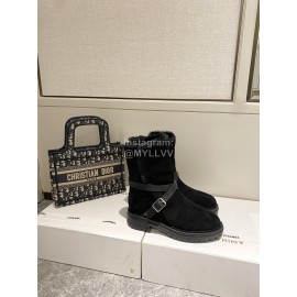 Gianvito Rossi Autumn Winter Warm Wool Boots For Women Black