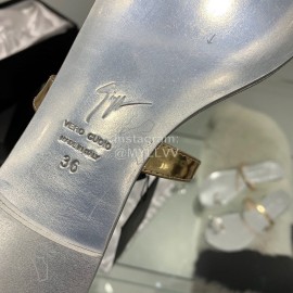 Giuseppe Zanotti New Sheepskin Flip Flops For Women Silver
