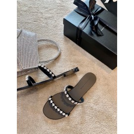 Giuseppe Zanotti New Simple Sheepskin Flat Heel Slippers For Women 