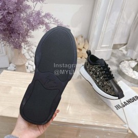 Giuseppe Zanotti Diamond Cowhide Thick Soled Sneakers For Women Black