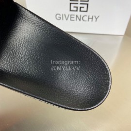 Givenchy Embroidery Logo Leather Slippers For Men And Women Black