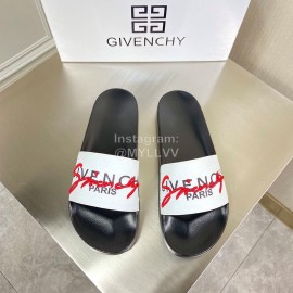 Givenchy Embroidery Logo Leather Slippers For Men And Women