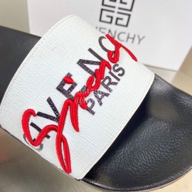 Givenchy Embroidery Logo Leather Slippers For Men And Women