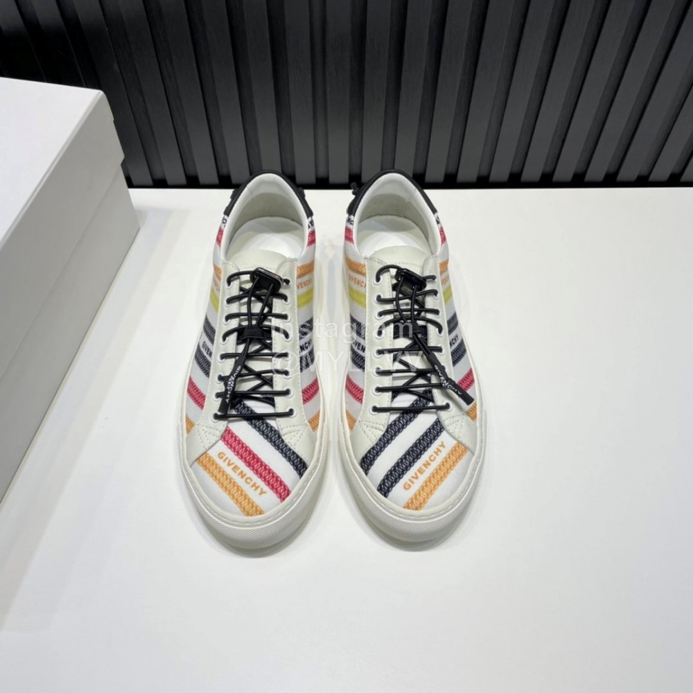 Givenchy Calf Leather Casual Sneakers White For Men And Women