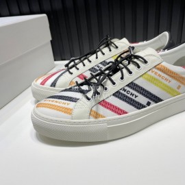 Givenchy Calf Leather Casual Sneakers White For Men And Women