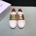 Givenchy Cowhide Casual Sneakers For Men And Women Gold