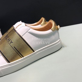 Givenchy Cowhide Casual Sneakers For Men And Women Gold