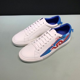 Givenchy Cowhide Lace Up Casual Shoes For Men And Women Blue