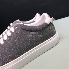 Givenchy Shining Cowhide Lace Up Casual Shoes For Men And Women Gray