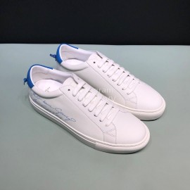 Givenchy Leather Lace Up Casual Shoes For Men And Women Blue