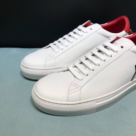 Givenchy Leather Lace Up Casual Shoes For Men And Women Red