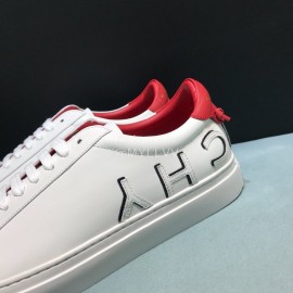 Givenchy Leather Lace Up Casual Shoes For Men And Women Red