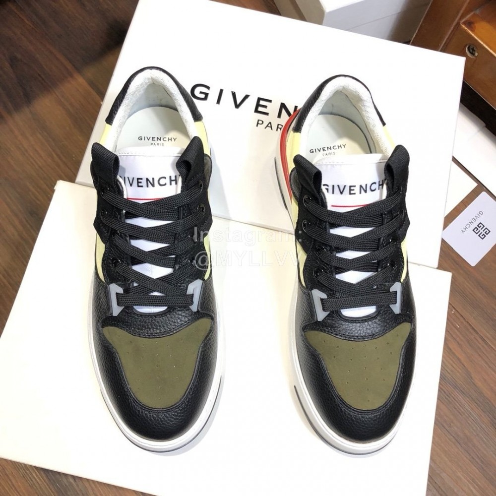 Givenchy Lychee Grain Leather Leisure Sports Shoes For Men Yellow