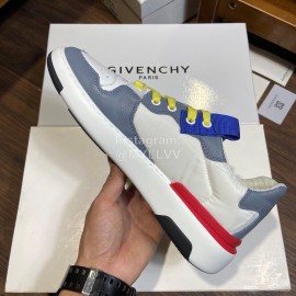 Givenchy Lychee Grain Leather Leisure Sports Shoes Blue For Men 