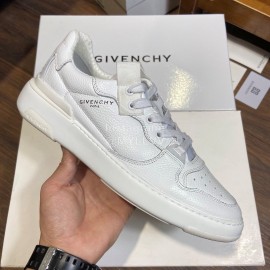 Givenchy Lychee Grain Leather Leisure Sneakers For Men White