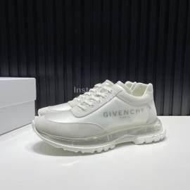 Givenchy Leather Air Cushion Running Shoes For Men White