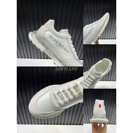 Givenchy Leather Air Cushion Running Shoes For Men White