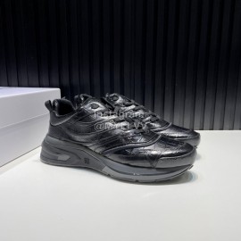 Givenchy Leather Transparent Sole Sneakers For Men Black