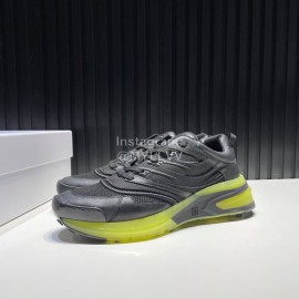 Givenchy Leather Transparent Yellow Sole Sneakers For Men Black