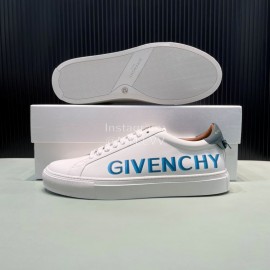 Givenchy Calf Leather Blue Letter Printed Casual Shoes For Men And Women