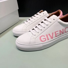 Givenchy Calf Leather Pink Letter Printed Casual Shoes For Men And Women