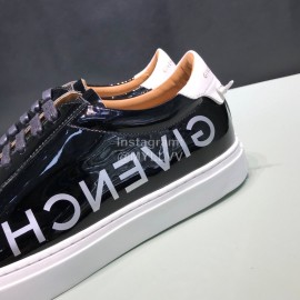 Givenchy Patent Leather Lace Up Casual Shoes For Men Black