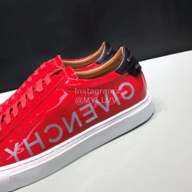 Givenchy Patent Leather Lace Up Casual Shoes For Men Red