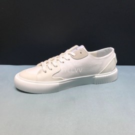Givenchy Fashion Embroidery Canvas Shoes For Men White