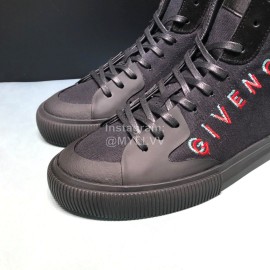 Givenchy Fashion Embroidery High Top Canvas Shoes For Men Black