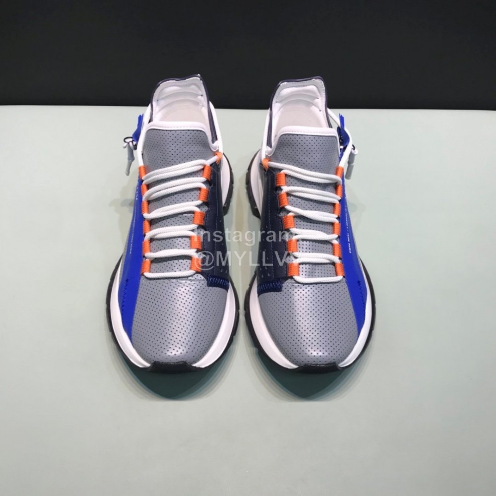 Givenchy Mesh Leather Thick Soled Sneakers For Men Blue