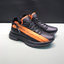 Givenchy Mesh Leather Thick Soled Sneakers For Men Orange