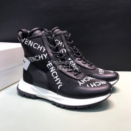 Givenchy Nylon Leather High Top Sneakers For Men 