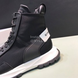 Givenchy Nylon Leather High Top Sneakers For Men Black