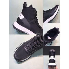 Givenchy Nylon Leather High Top Sneakers For Men Black