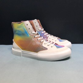 Givenchy New Dazzle Color Leather High Top Sneakers For Men 