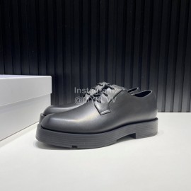 Givenchy Black Calf Leather Lace Up Business Shoes For Men