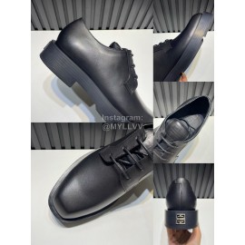 Givenchy Black Calf Leather Lace Up Business Shoes For Men