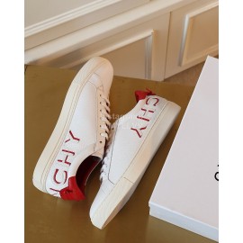 Givenchy New Leather Casual Shoes Red For Men And Women 
