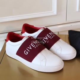 Givenchy New Leather Casual Shoes For Men And Women Wine Red