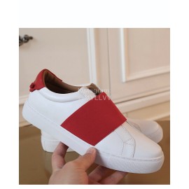 Givenchy New Red Leather Casual Shoes For Men And Women 