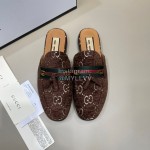 Gucci Velvet Cowhide Scandals For Men Coffee