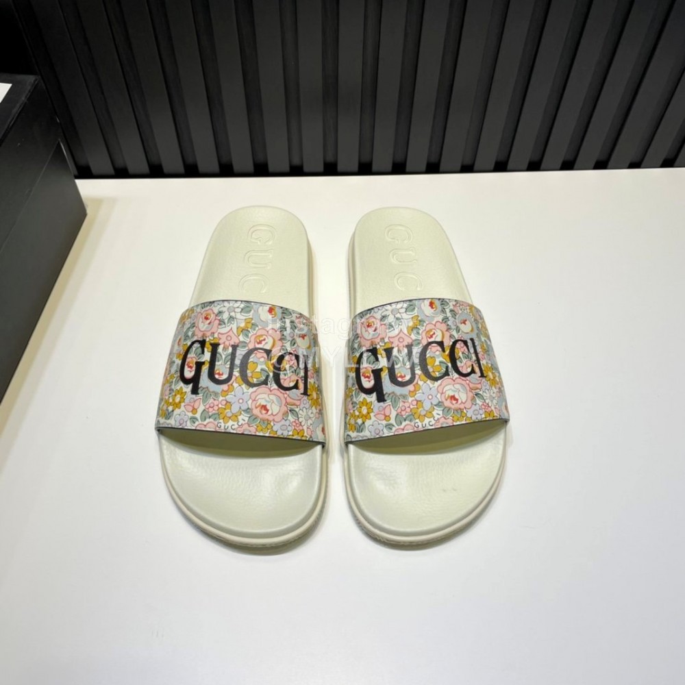 Gucci 3d Patterned Vamp Slippers For Men Black
