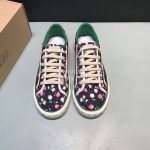 Gucci Vintage Canvas Lace Up Shoes For Men And Women Black