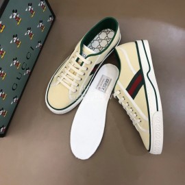 Gucci Vintage Casual Canvas Shoes For Men And Women Beige