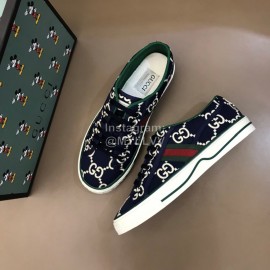 Gucci Vintage Casual Canvas Shoes For Men And Women Black