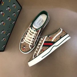 Gucci Vintage Micky Printed Casual Canvas Shoes For Men And Women 